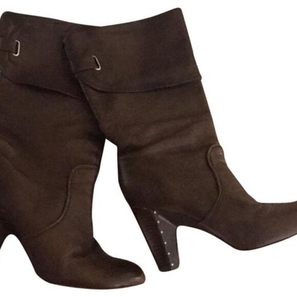 Beautiful Frye Brown Mid Calf Leather Boots! Vintage, Boho Chic! Sz 9.5 - Picture 2 of 7